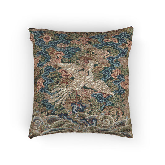 Rank Badge with Silver Pheasant I Pillow