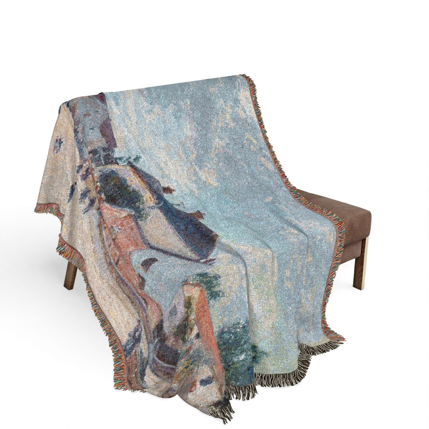 Alfred Sisley - Street in Moret | Woven Tapestry Blanket