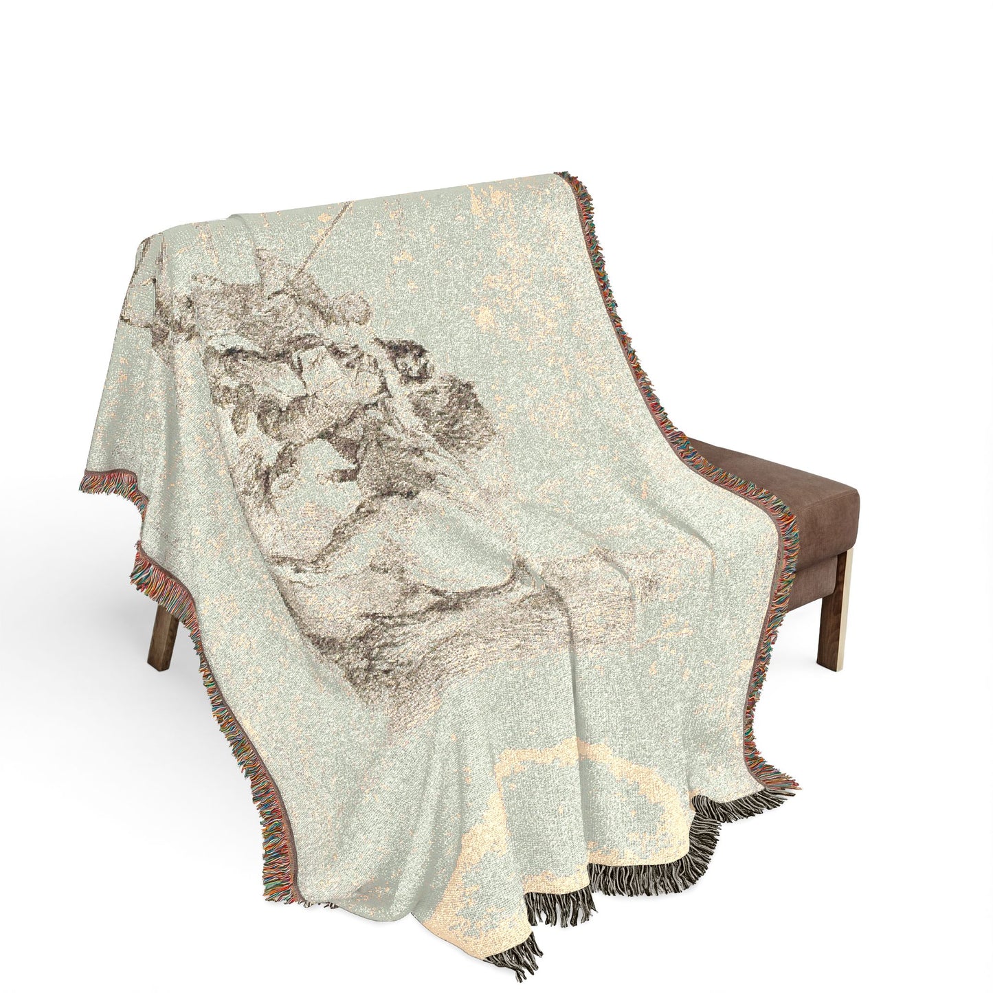 Giovanni Battista Tiepolo - The Rider Standing by His Horse, from Capricci | Woven Tapestry Blanket