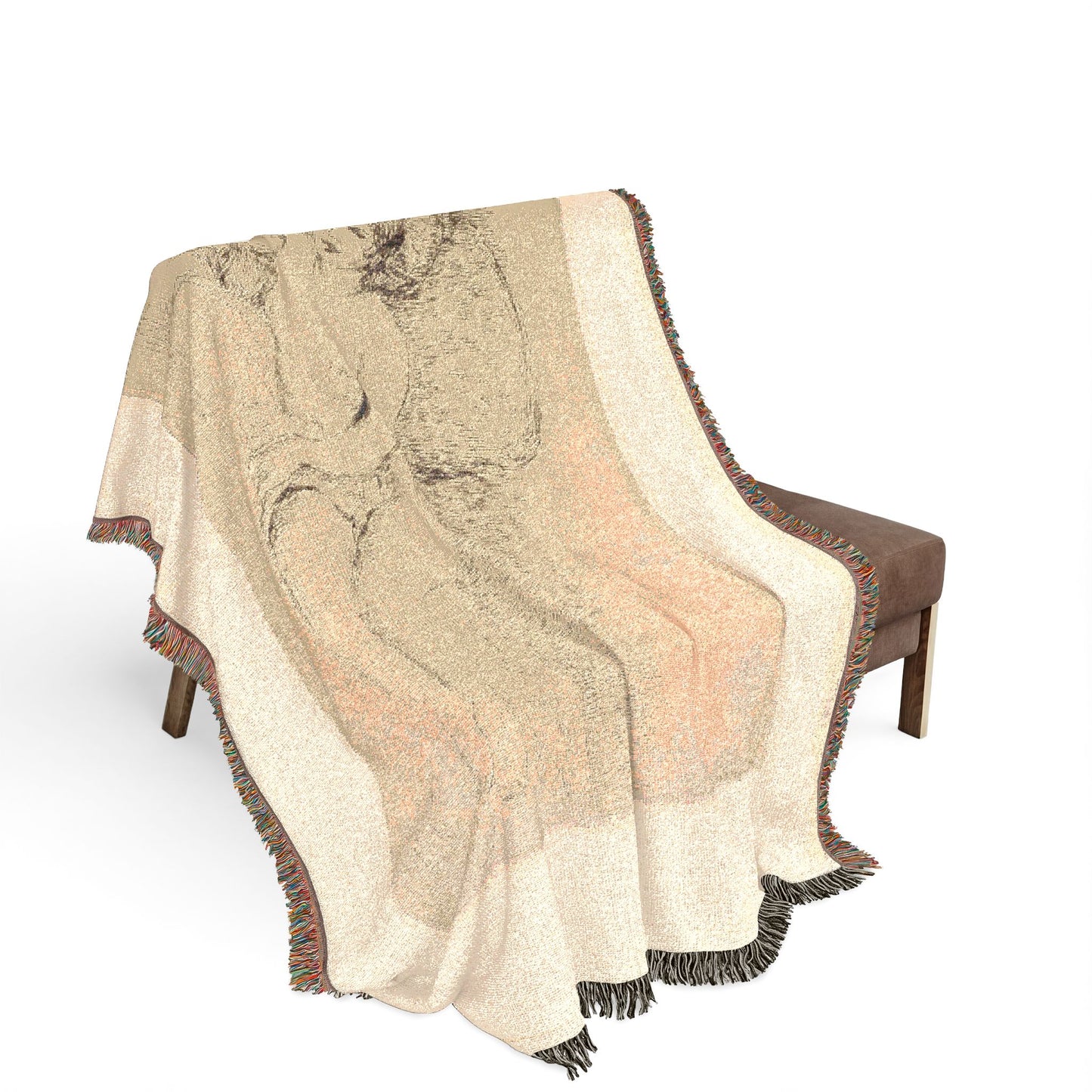 Pierre-Auguste Renoir - Woman Reclining, to the Left | Woven Tapestry Blanket
