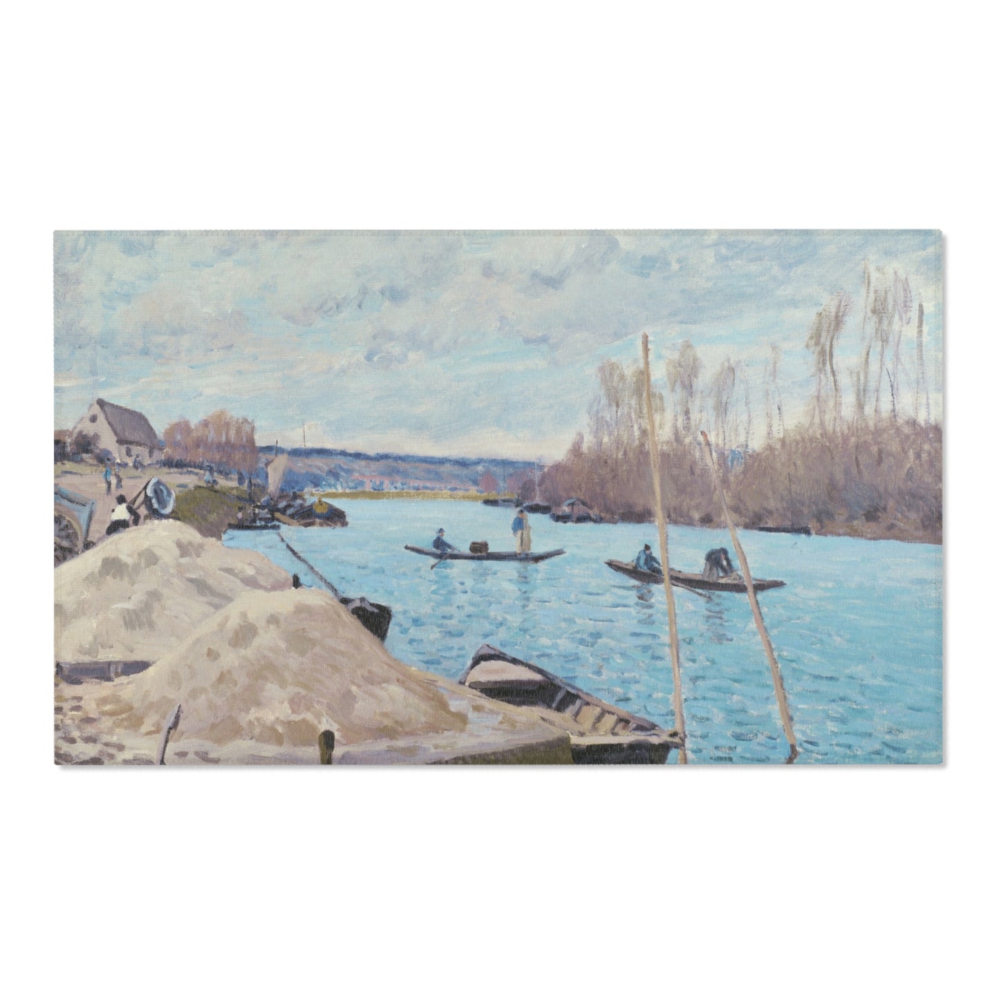 Alfred Sisley - The Seine at Port-Marly, Piles of Sand | Area Rug
