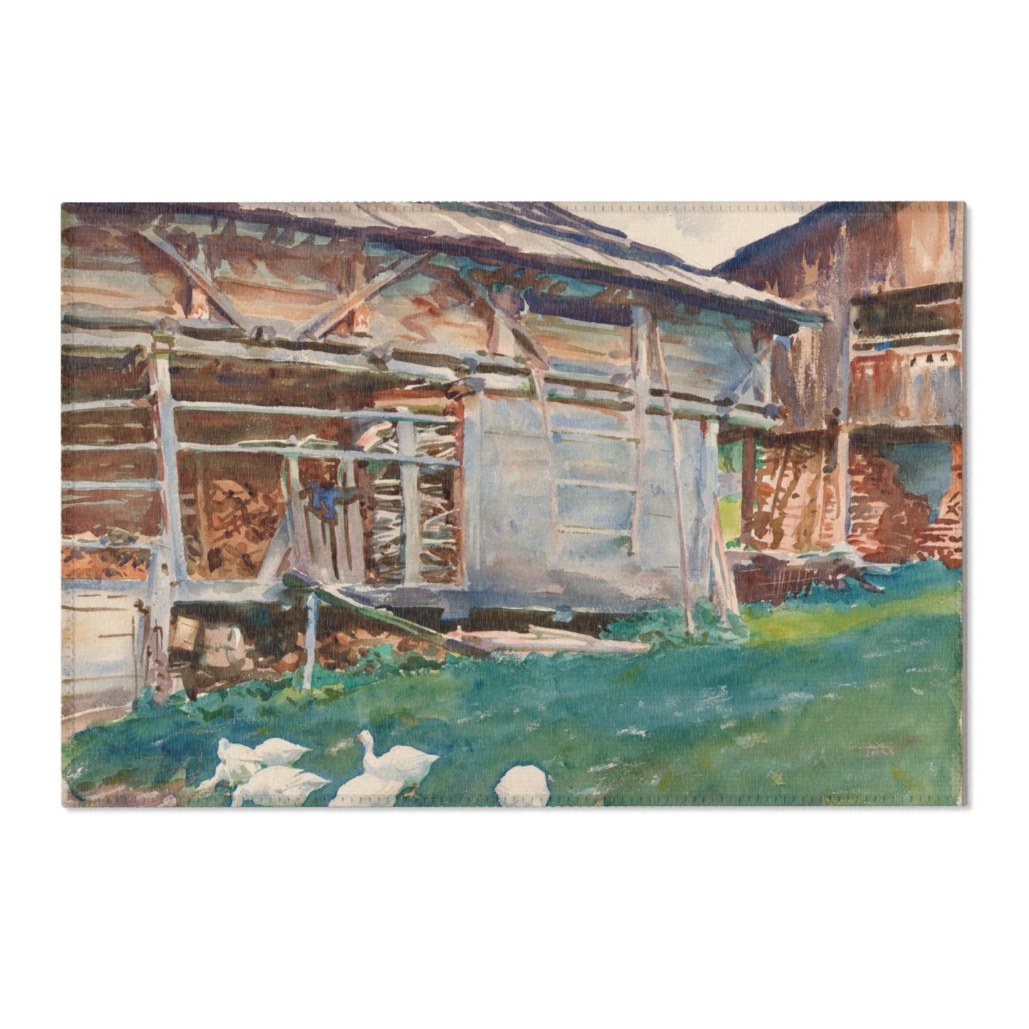John Singer Sargent - Woodsheds, Tyrol | Area Rug