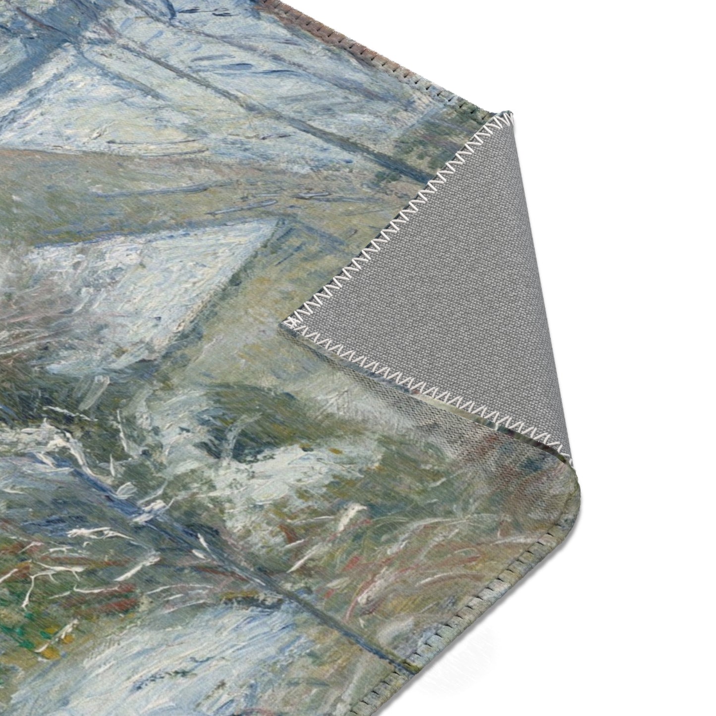 Camille Pissarro - Rabbit Warren at Pontoise, Snow | Area Rug