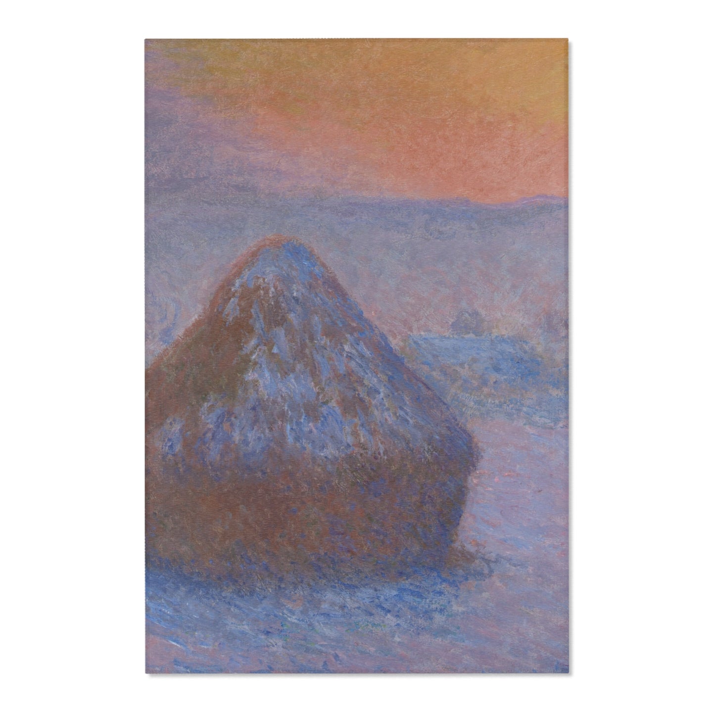 Claude Monet - Stacks of Wheat (Sunset, Snow Effect) | Area Rug