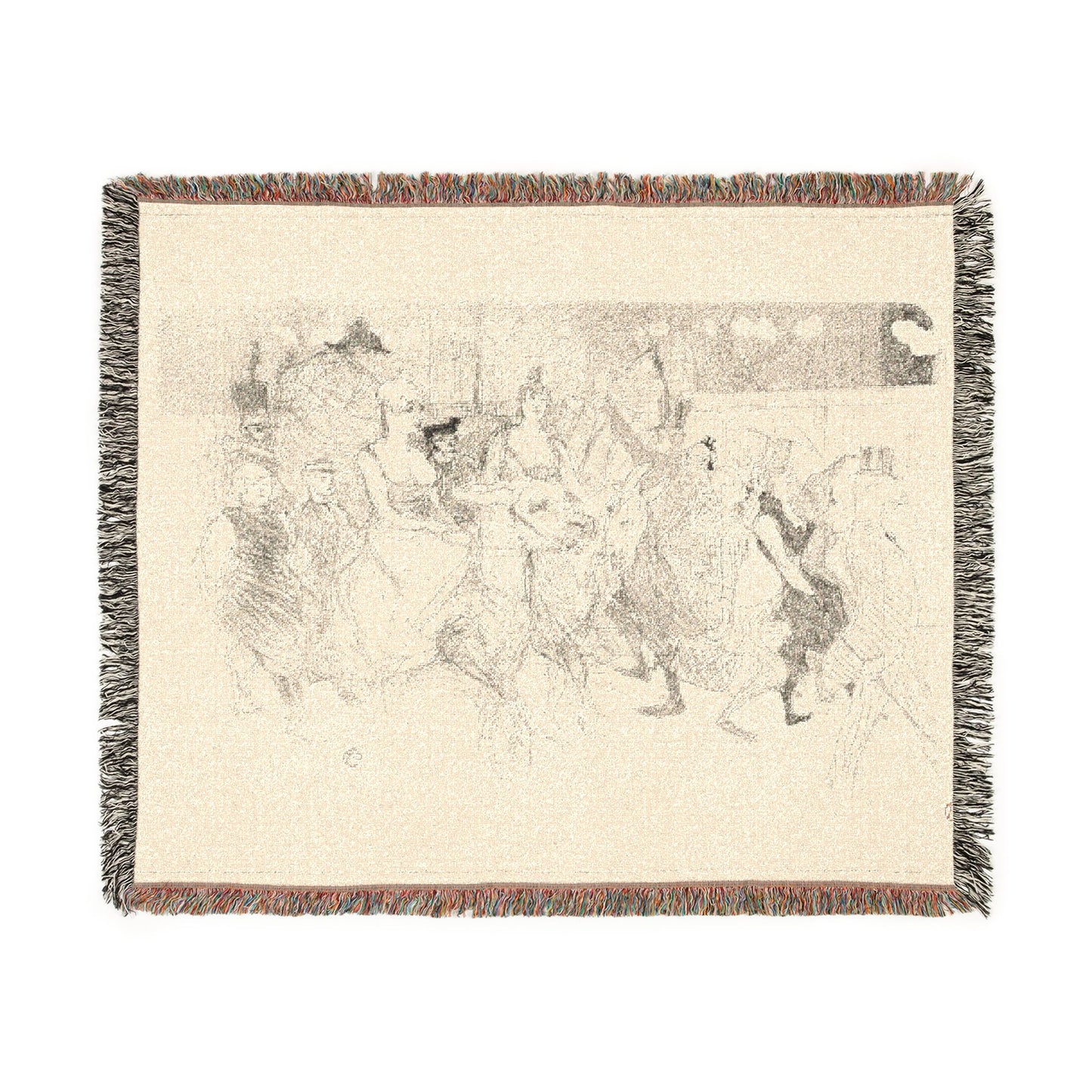 Henri de Toulouse-Lautrec - A Gala Evening at the Moulin Rouge | Woven Tapestry Blanket