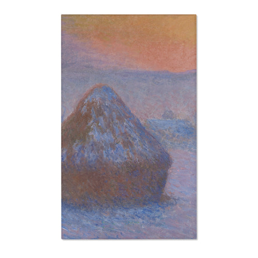 Stacks of Wheat (Sunset, Snow Effect) — Monet Area Rug