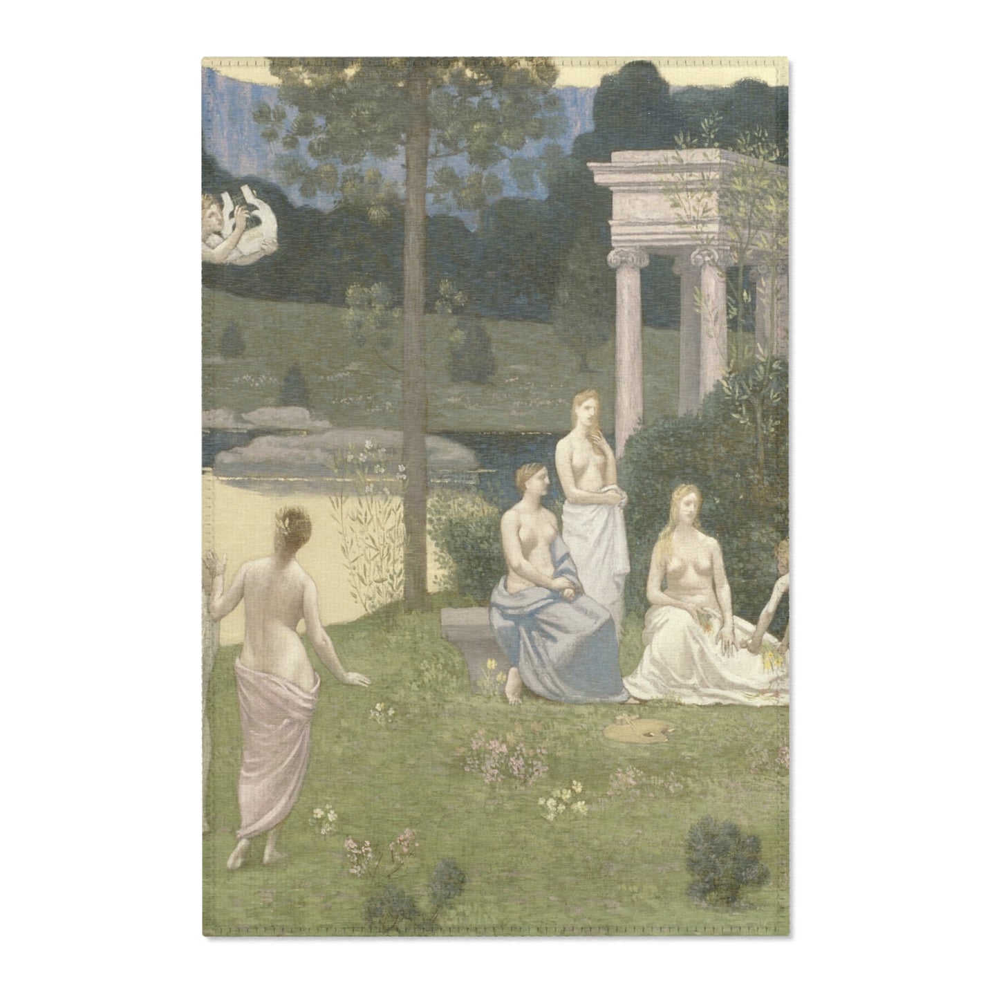 Pierre Puvis de Chavannes - The Sacred Grove, Beloved of the Arts and the Muses | Area Rug