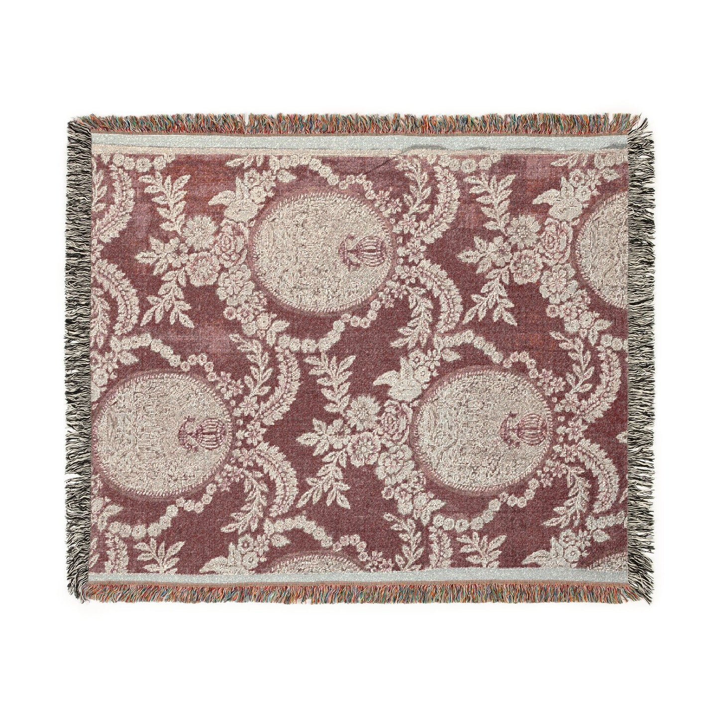 Fragment of Woodblock Printed Cotton Woven Throw Blanket