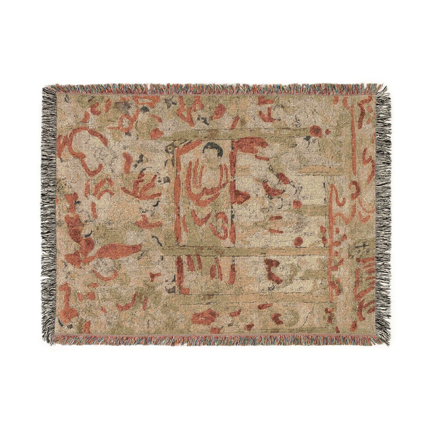 The Parinirvana of the Buddha Woven Throw Blanket