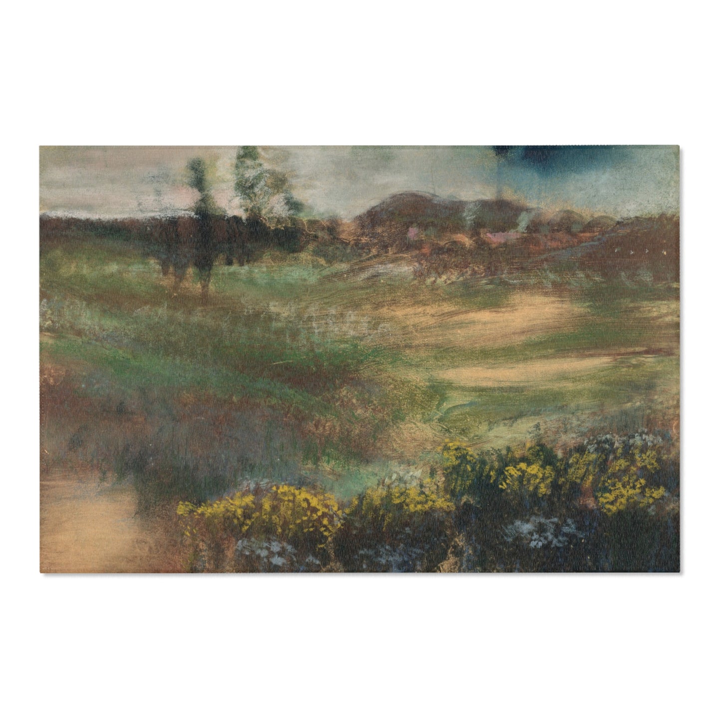 Hilaire Germain Edgar Degas - Landscape with Smokestacks | Area Rug