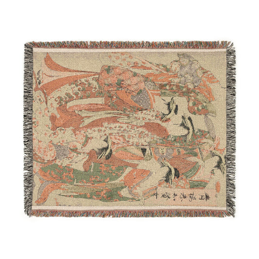 Seven Wise Women of the Pleasure Quarters Woven Throw Blanket