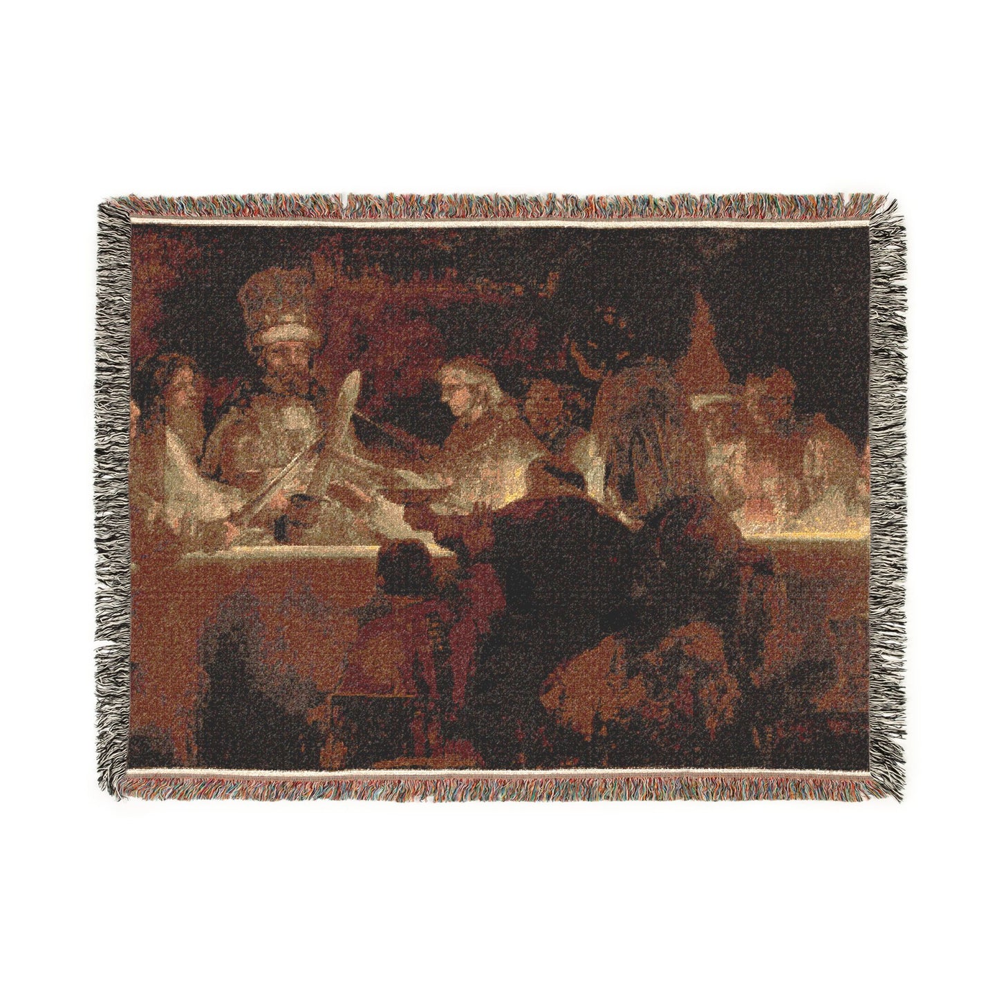 The Conspiracy of Claudius Civilis by Rembrandt van Rijn | Woven Tapestry Blanket