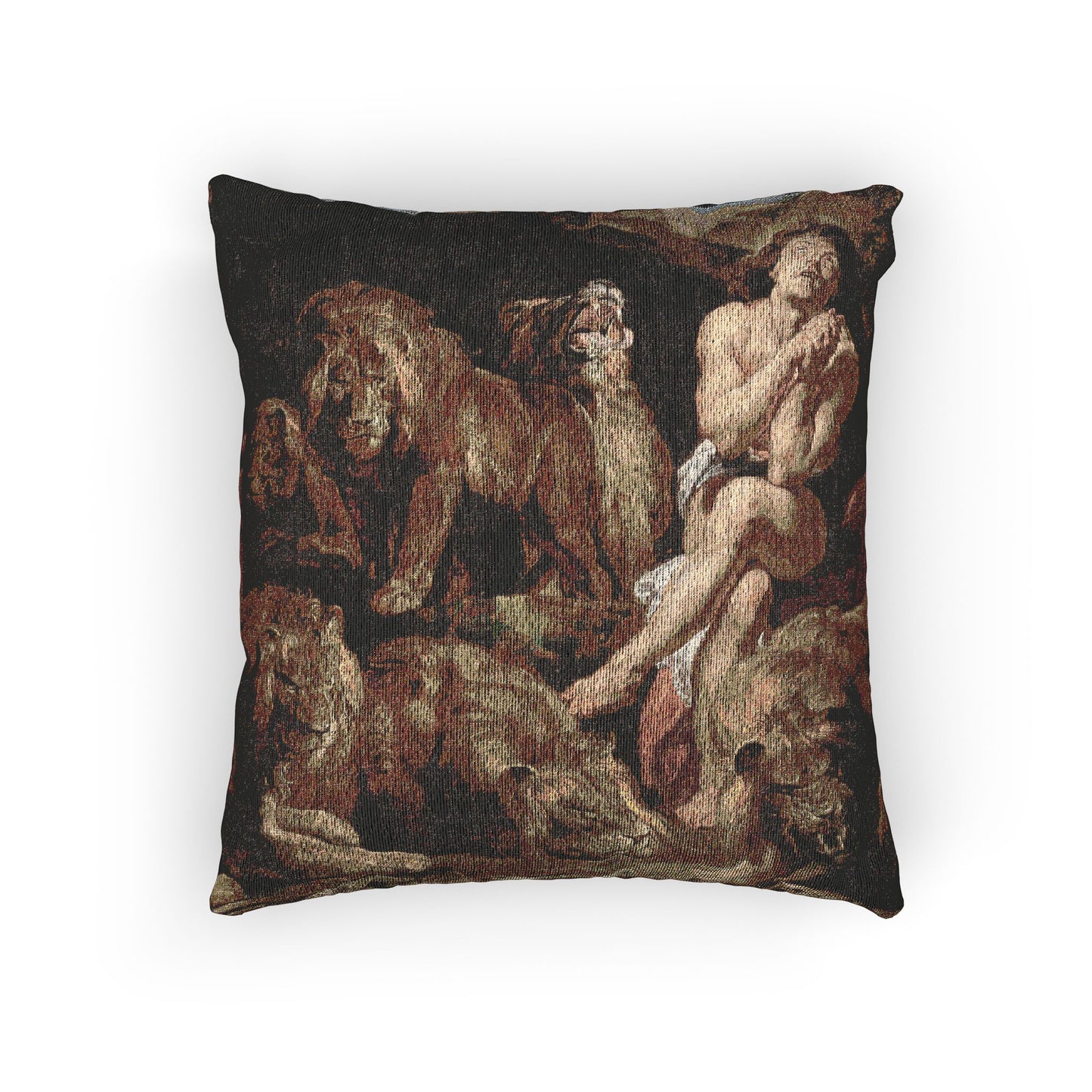 Sir Peter Paul Rubens - Daniel in the Lions' Den - Google Art Project | Woven Pillow