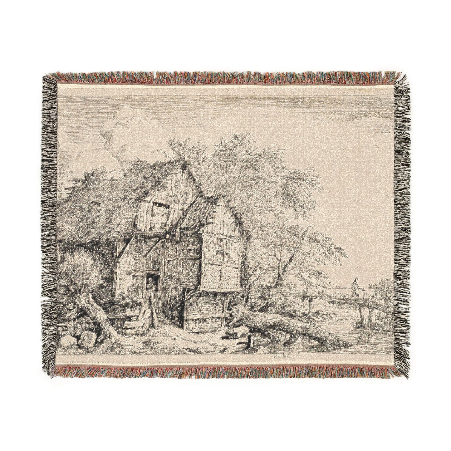 Jacob van Ruisdael - The Little Bridge | Woven Tapestry Blanket