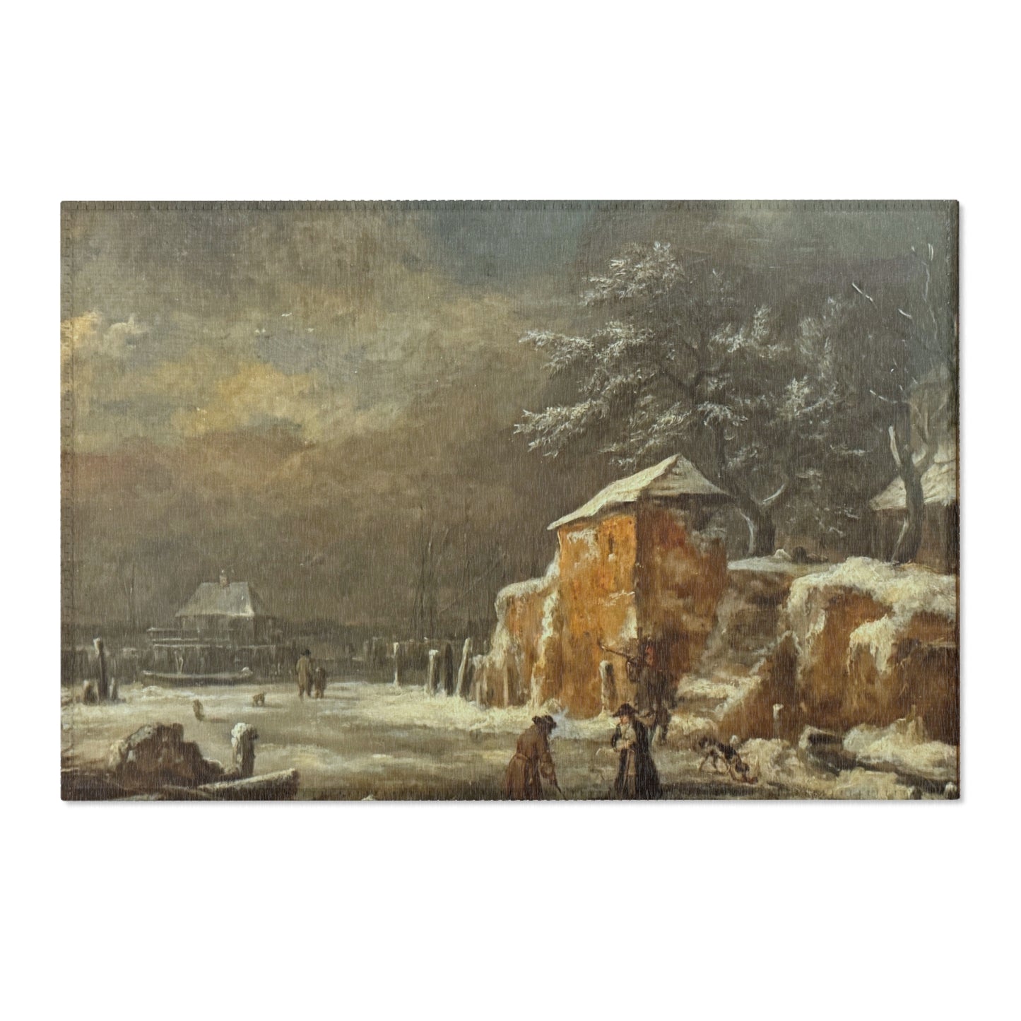 Hamburg, Kunsthalle, Jacob van Ruisdael, Winterlandschaft | Area Rug