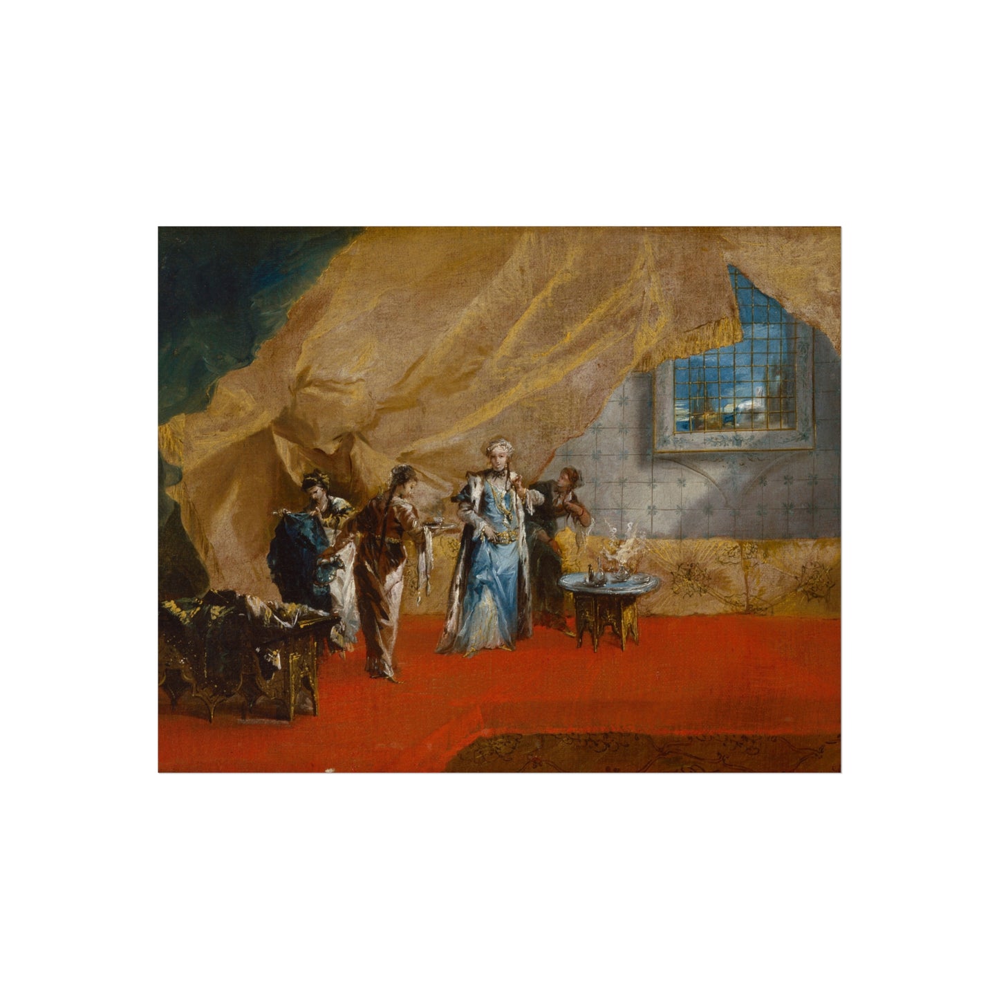 Giovanni Antonio Guardi - Interior A Sultana taking Coffee in the Harem | Fine Art Poster