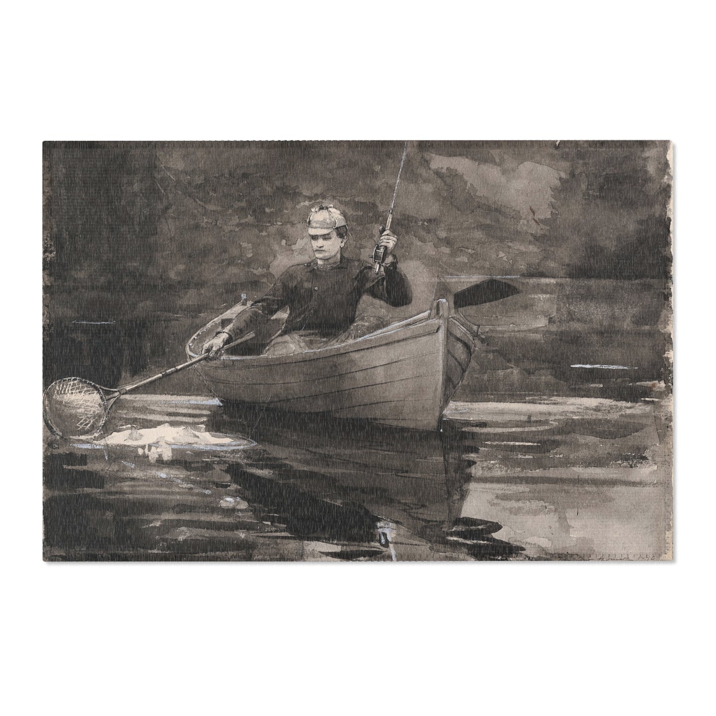 Winslow Homer - Netting the Fish | Area Rug