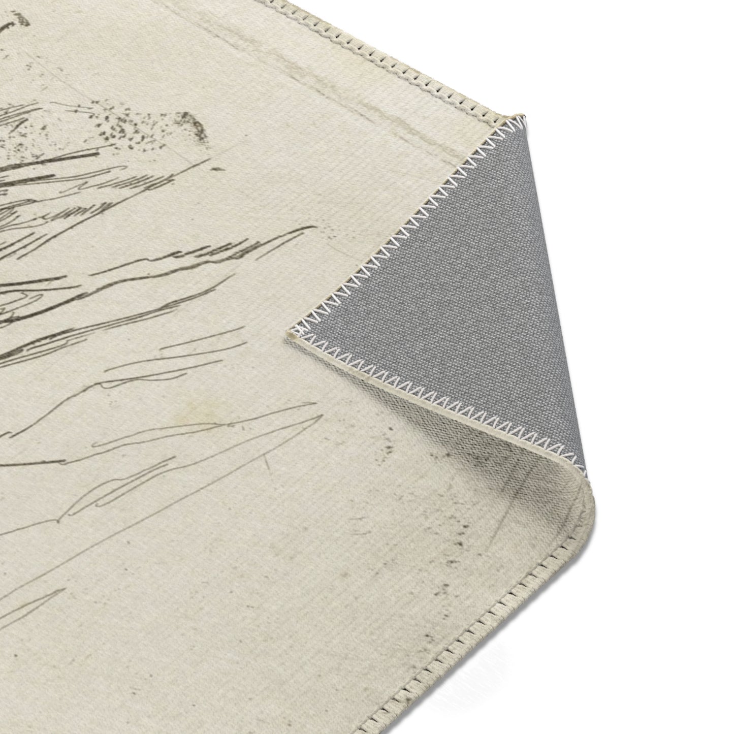Eugène Delacroix - Study of a Woman Seen from the Back | Area Rug