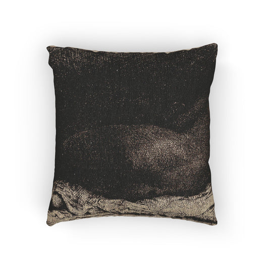 Reclining Female Nude — Rembrandt van Rijn Woven Pillow