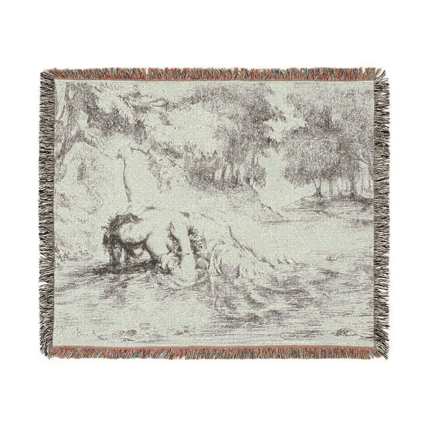 Eugène Delacroix - Ophelia's Death | Woven Tapestry Blanket