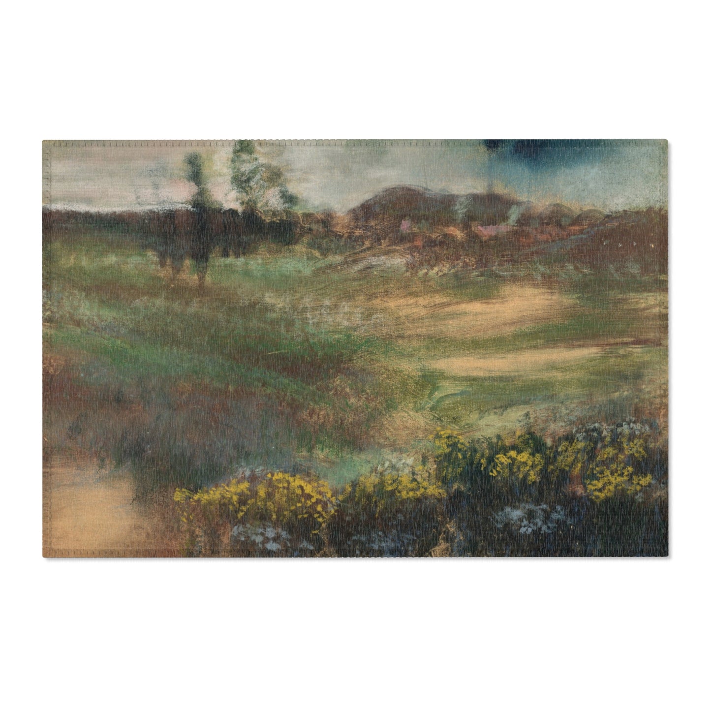 Hilaire Germain Edgar Degas - Landscape with Smokestacks | Area Rug