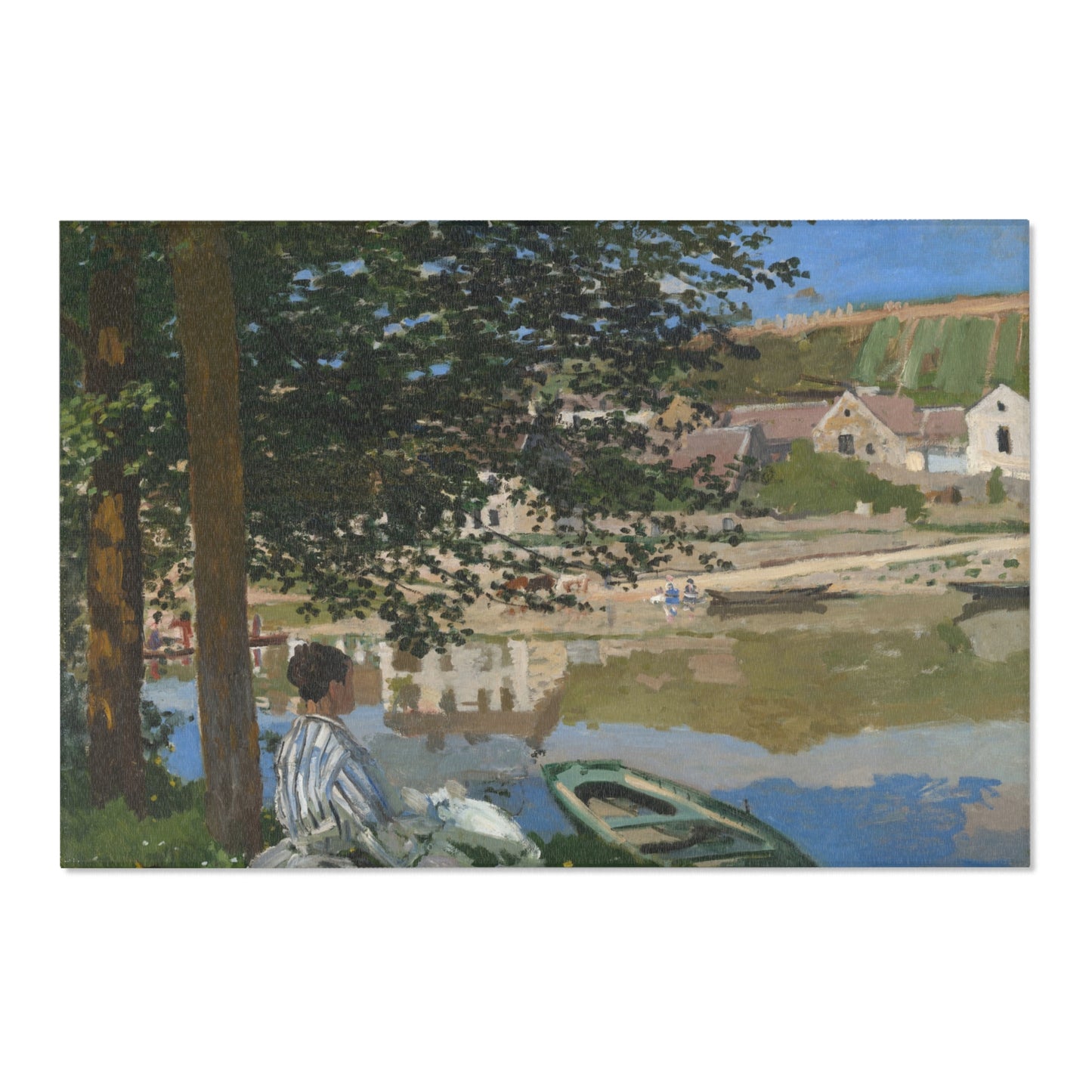 Claude Monet - On the Bank of the Seine, Bennecourt | Area Rug