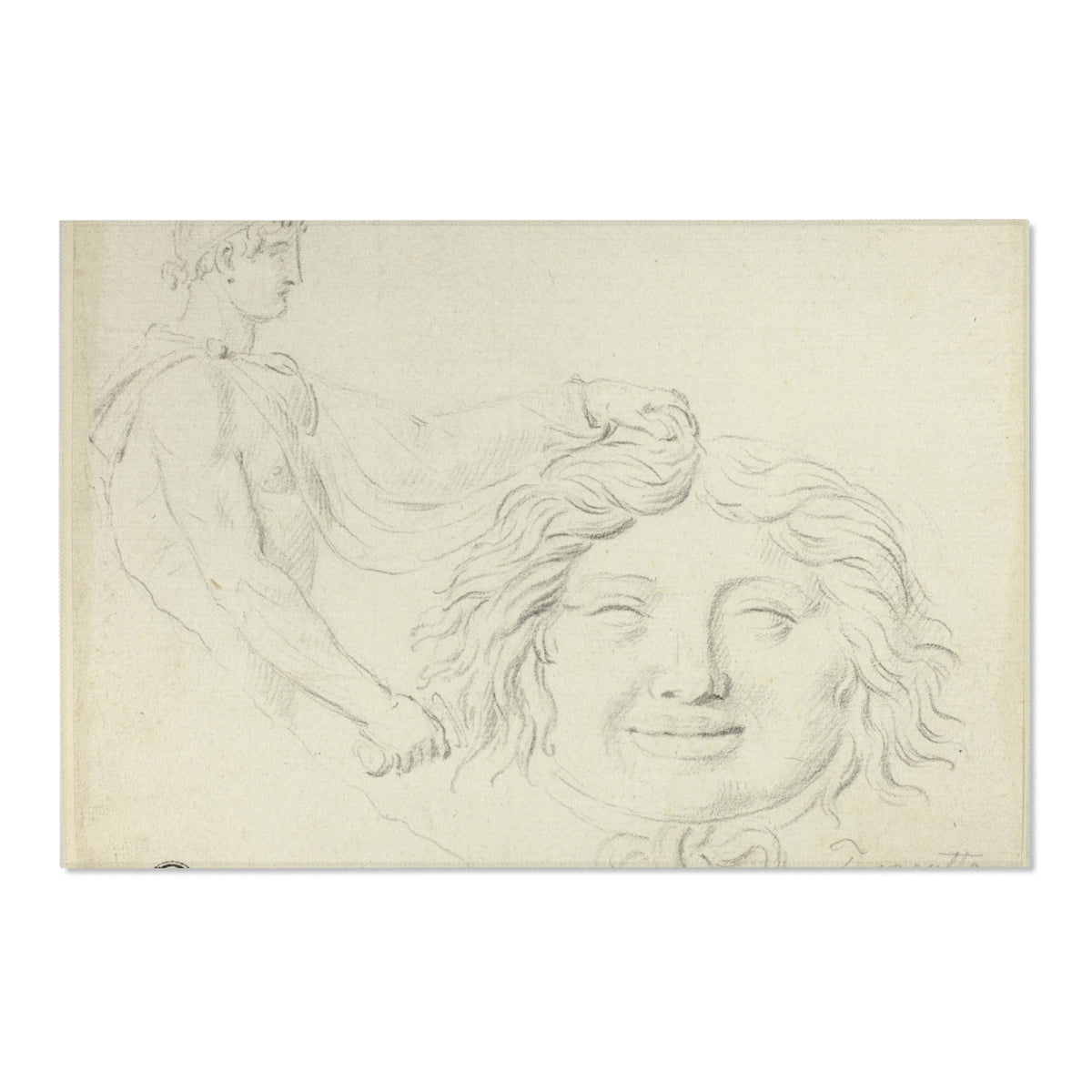 Perseus and the Gorgon's Head (style of David) Area Rug