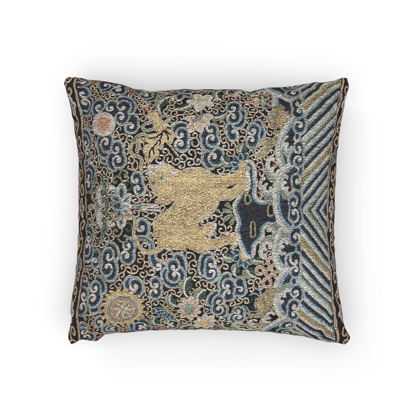 143_rank-badge-with-tiger | Woven Pillow