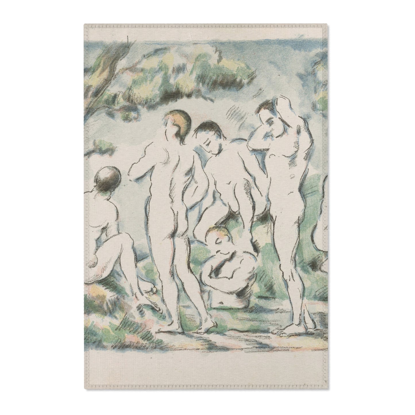Paul Cezanne - Small Bathers | Area Rug