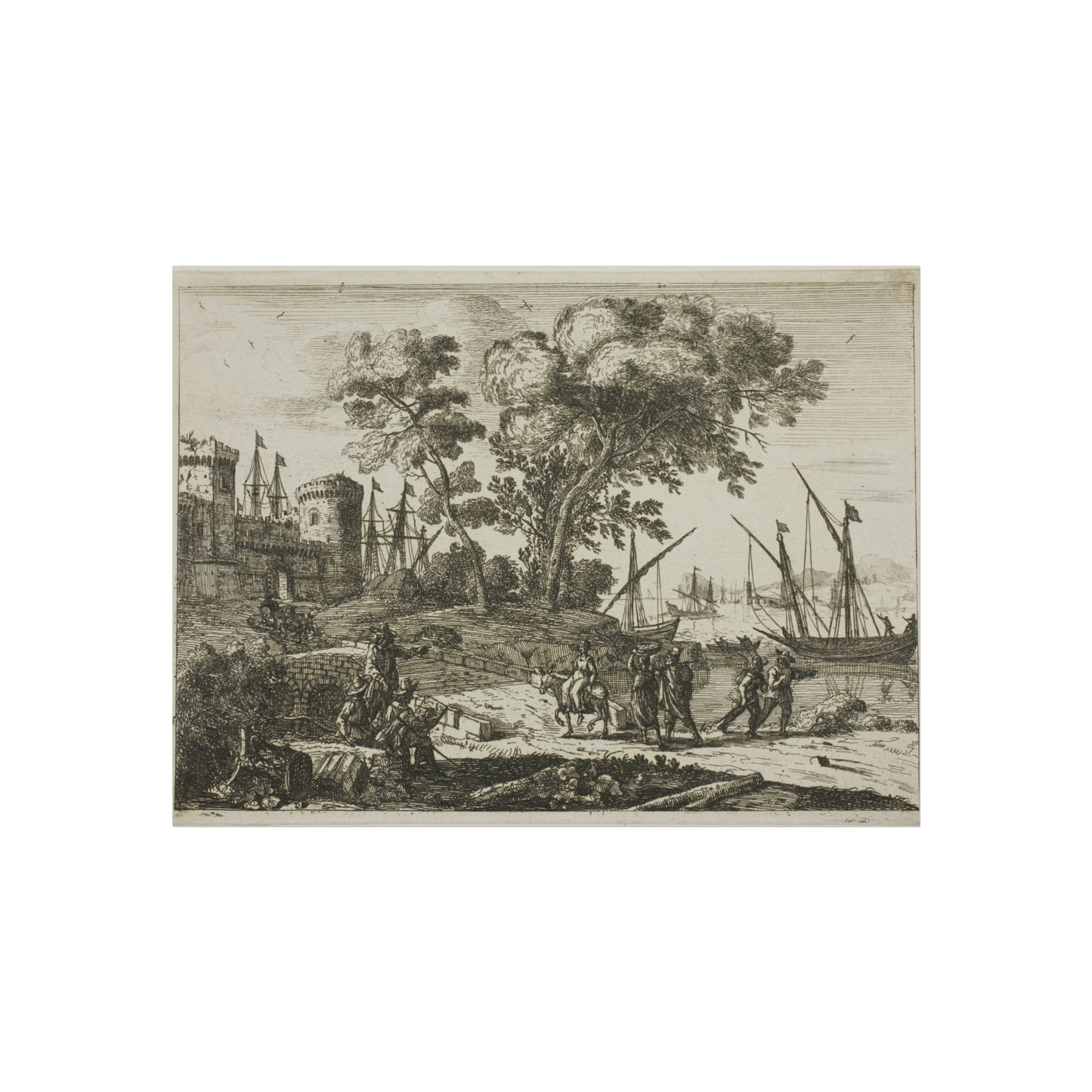 Claude Lorrain - Coast Scene with an Artist Drawing | Fine Art Poster