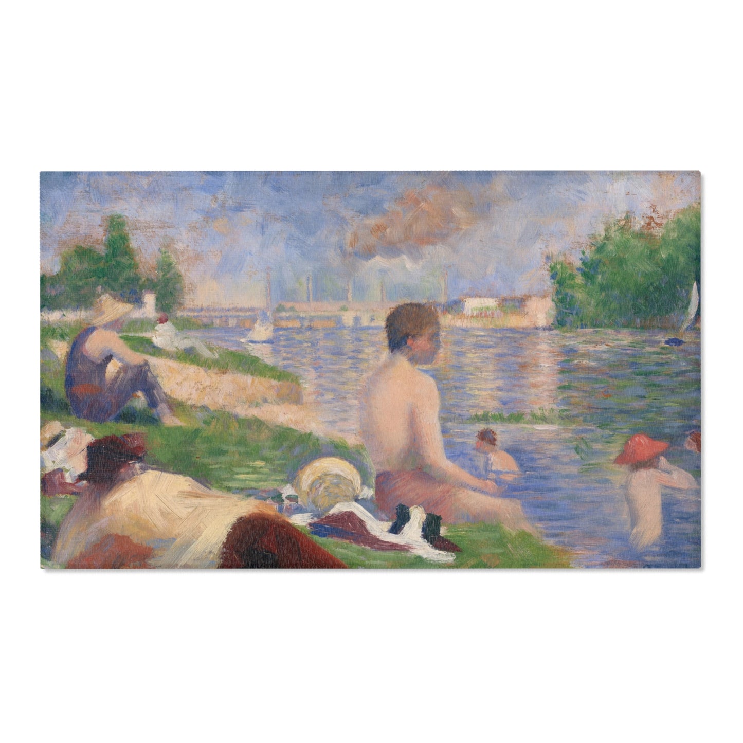 Georges Seurat - Final Study for Bathers at Asnières | Area Rug