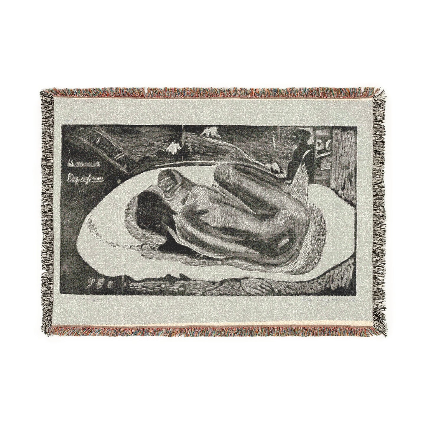 Paul Gauguin - Manao tupapau (She Thinks of the Ghost or The Ghost Thinks of Her), from the Noa Noa Suite | Woven Tapestry Blanket