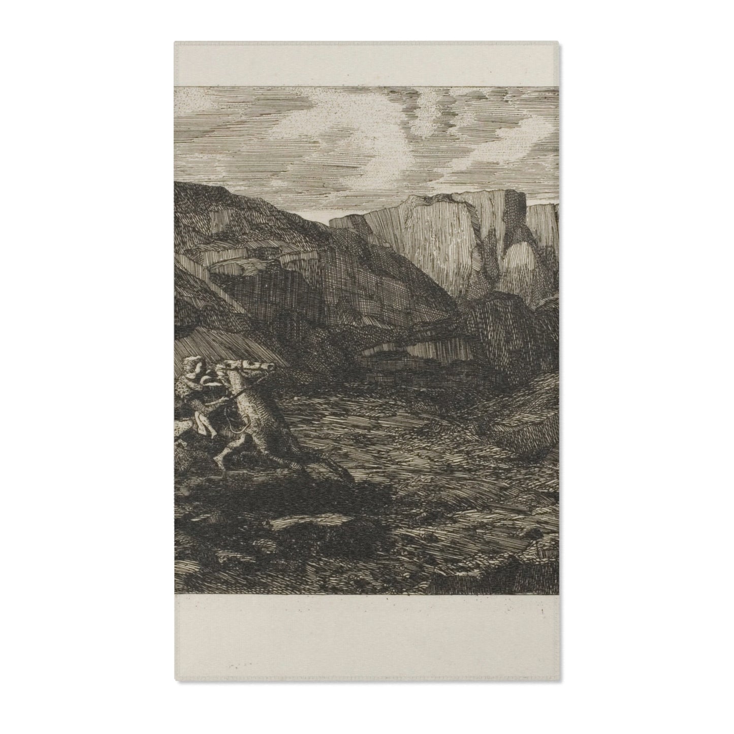 Odilon Redon - Fear | Area Rug