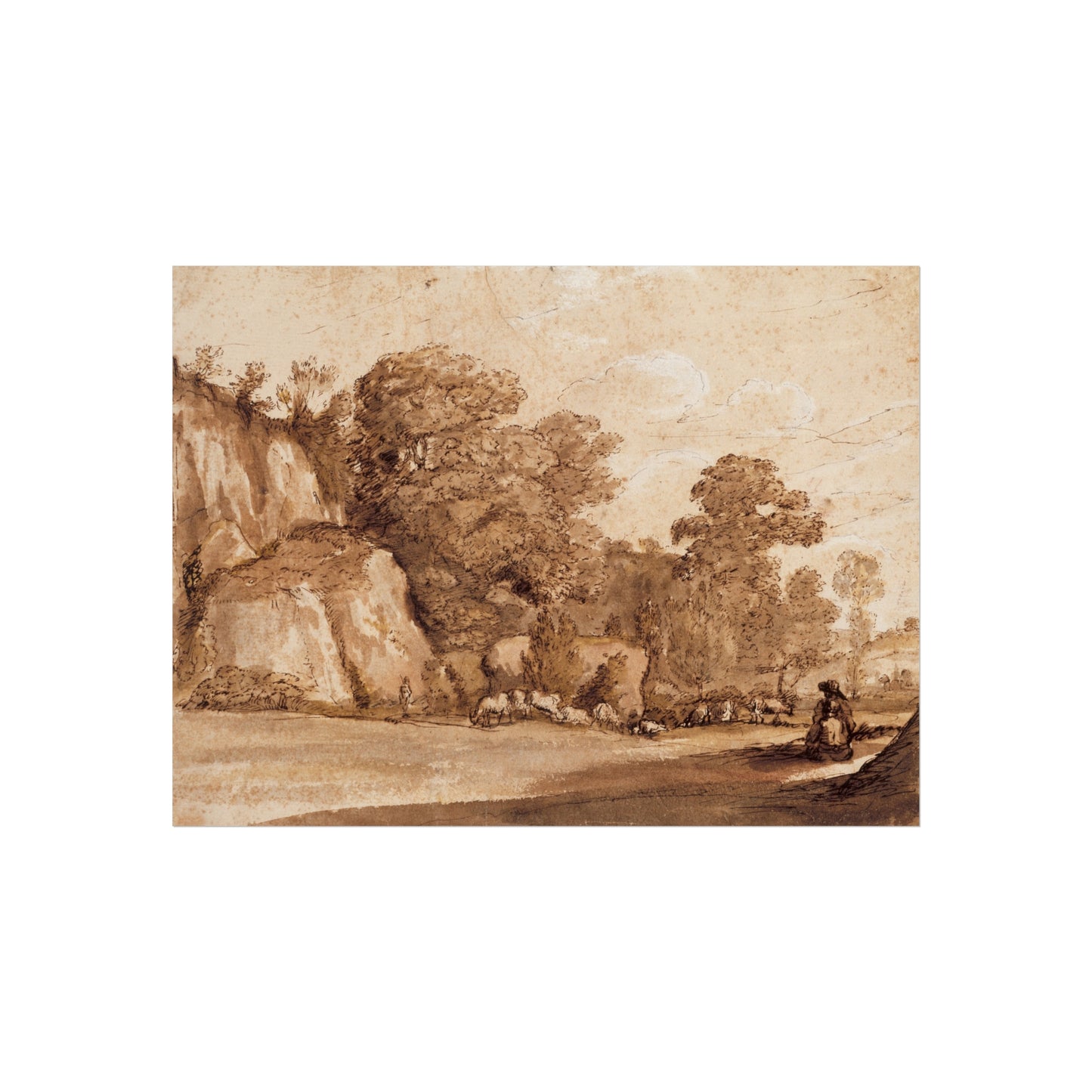 Claude Lorrain - A Rocky Hillside | Fine Art Poster