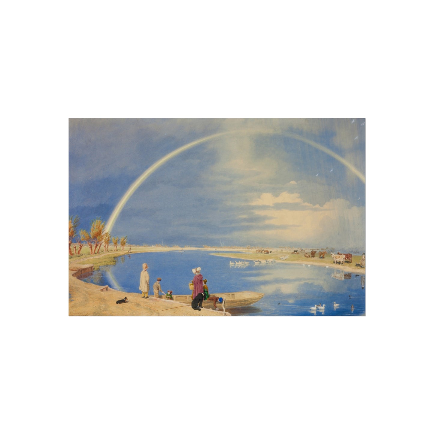 William Turner - An April Shower A View from Binsey Ferry Near Oxford, Looking Towards Port Meadow and Godstow | Fine Art Poster