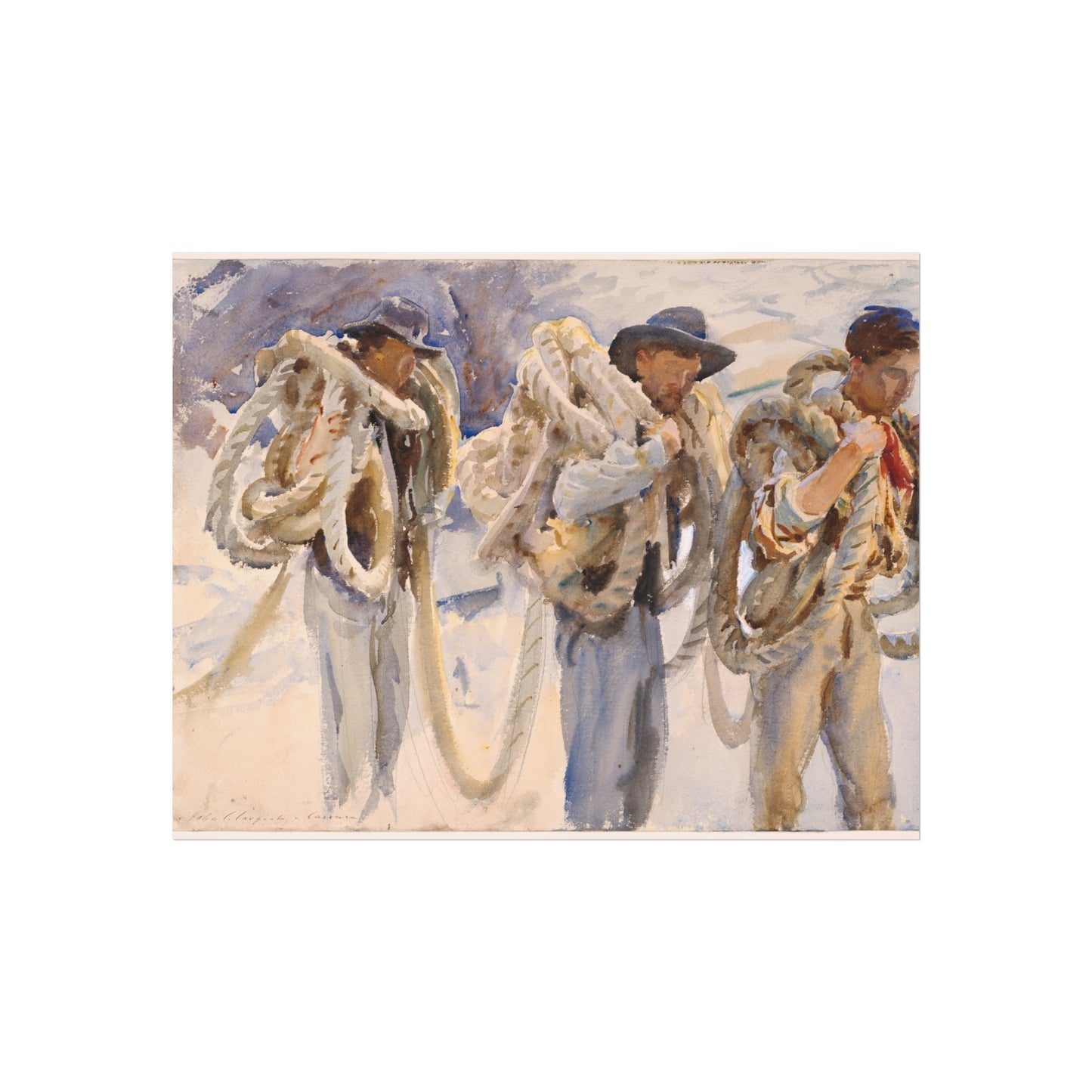 John Singer Sargent - Workmen at Carrara | Fine Art Poster