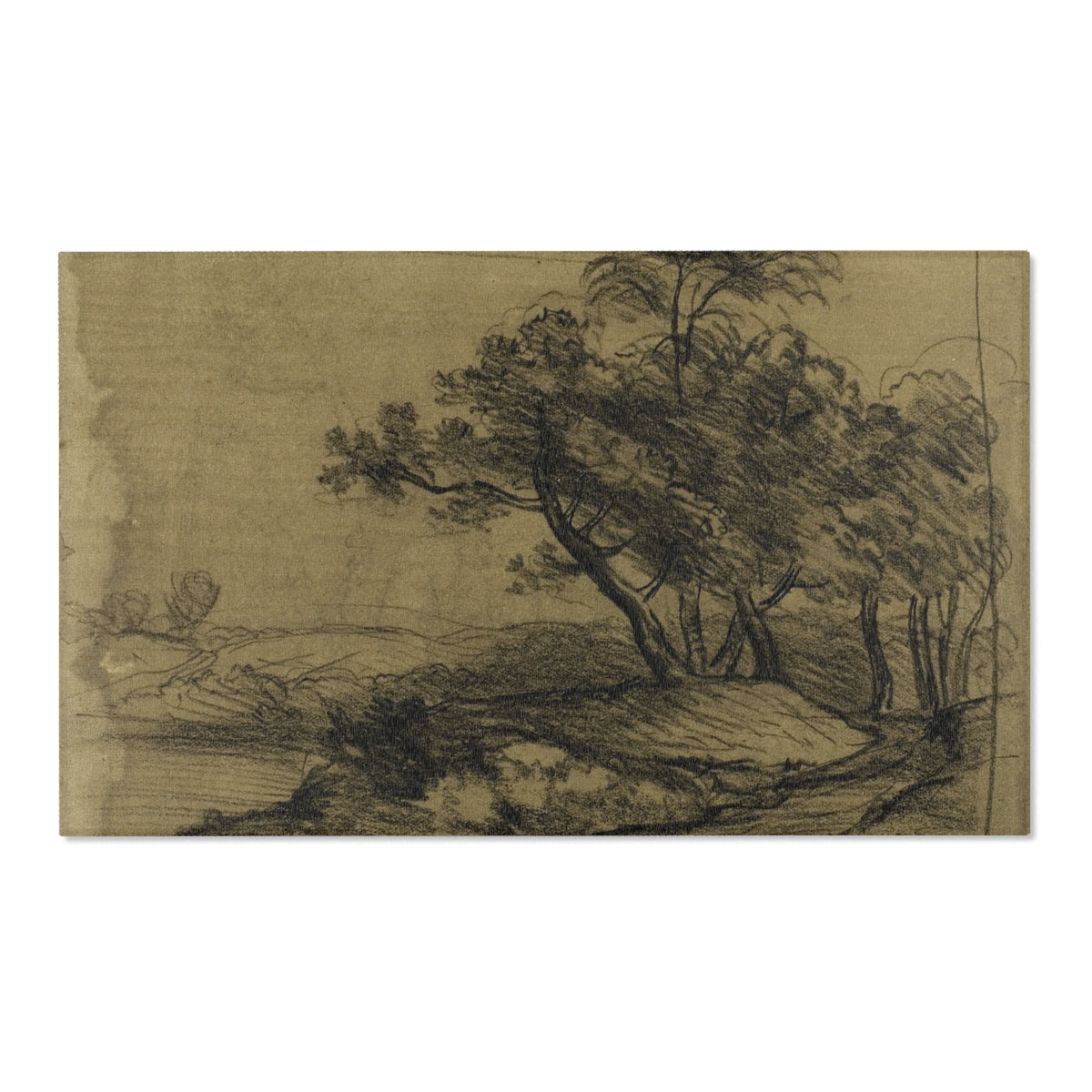 River Bank with Trees — Constable Area Rug