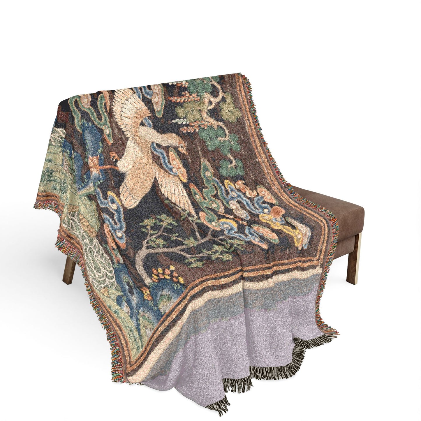147_rank-badge-with-wild-goose | Woven Tapestry Blanket