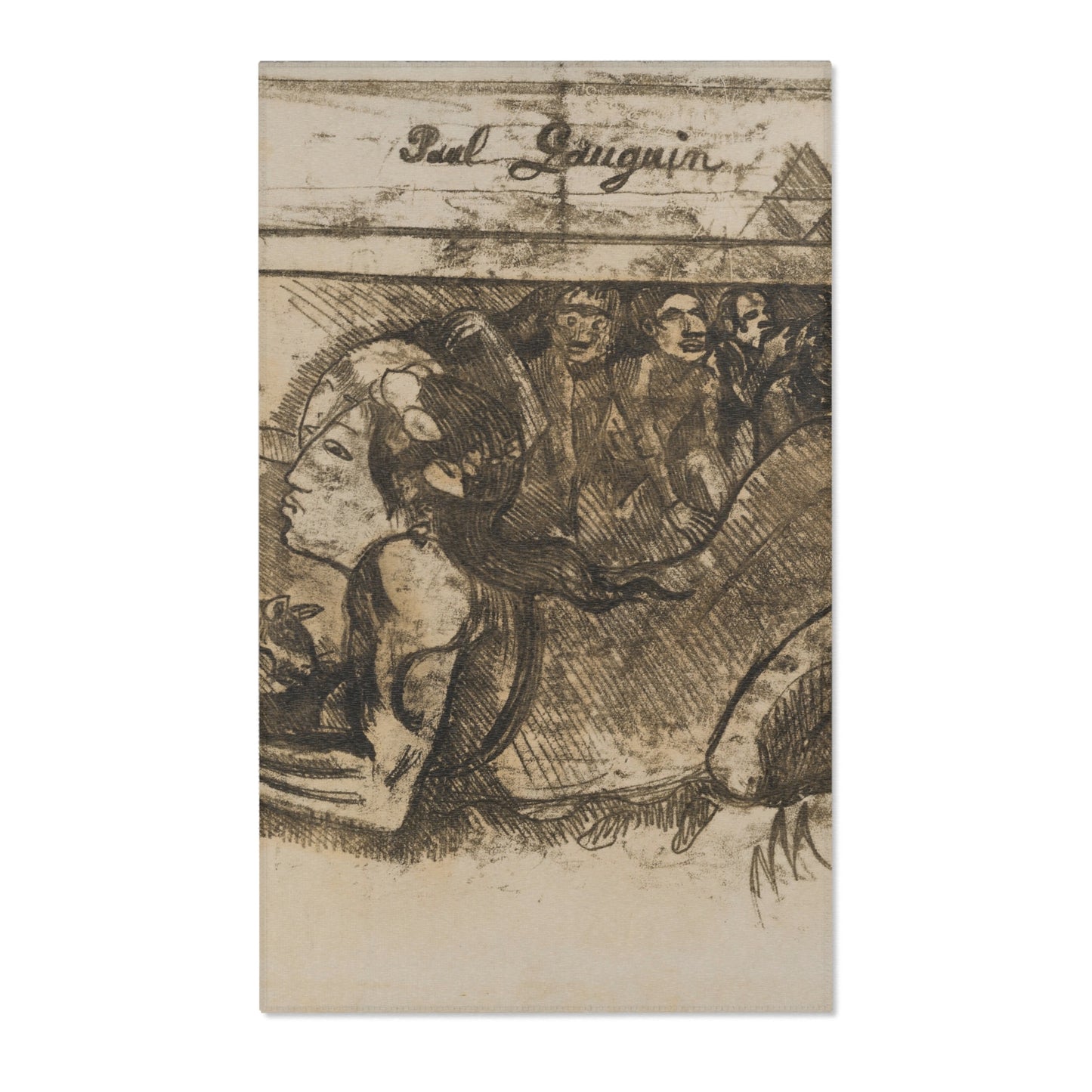 Paul Gauguin - Woman with a Cat | Area Rug