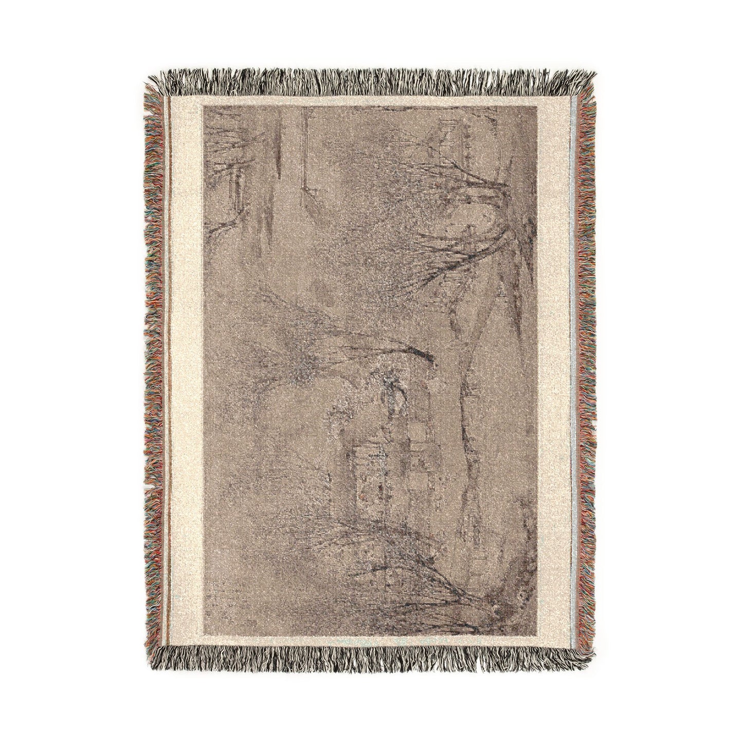 115_new-year-s-day-in-a-village-at-stone-lake | Woven Tapestry Blanket