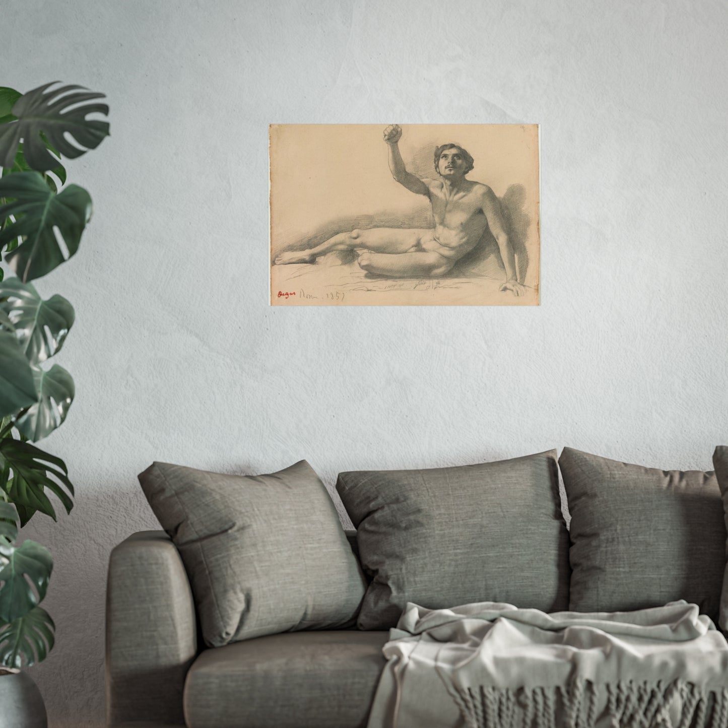 Hilaire Germain Edgar Degas - Study of a Male Nude | Fine Art Poster