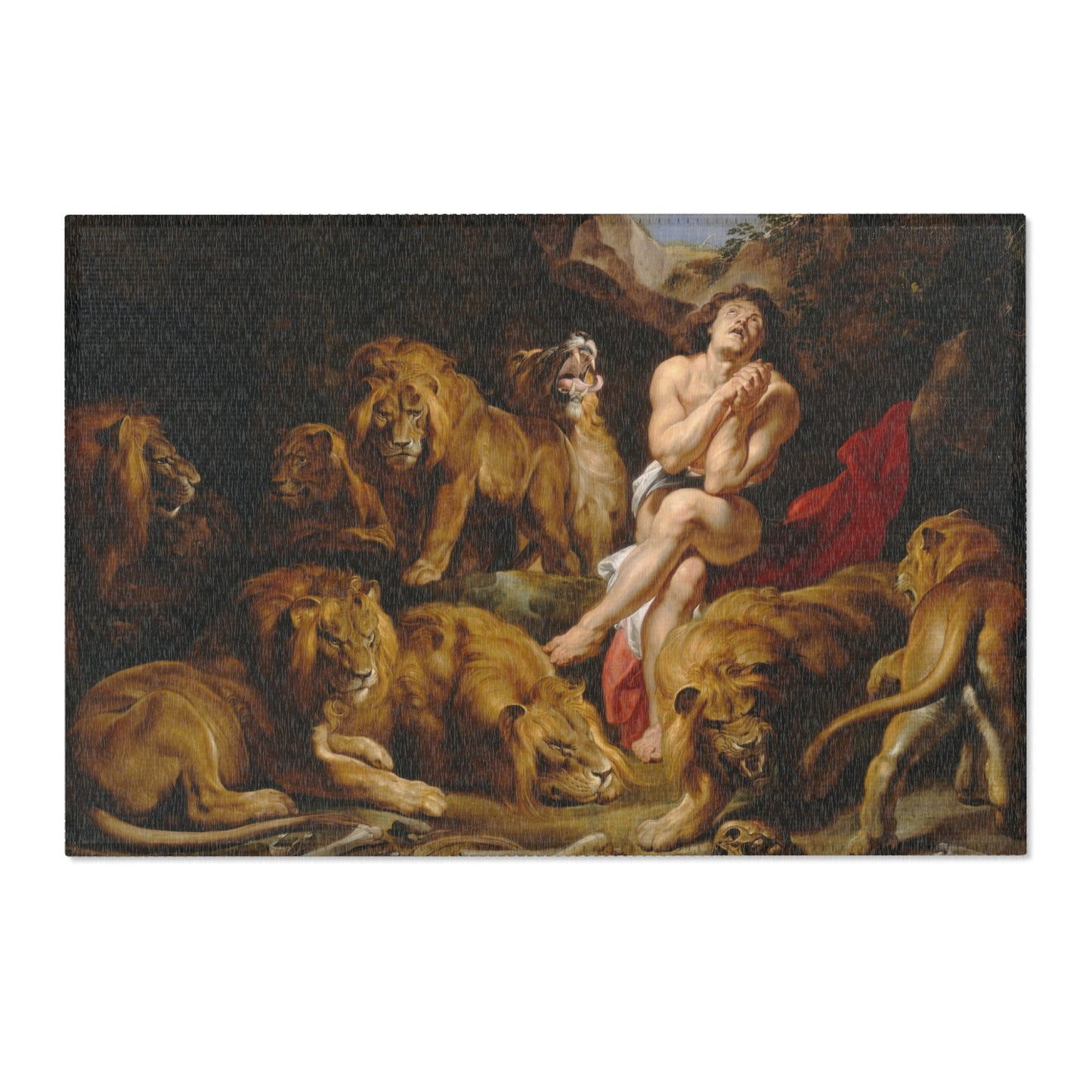 Sir Peter Paul Rubens - Daniel in the Lions' Den - Google Art Project | Area Rug