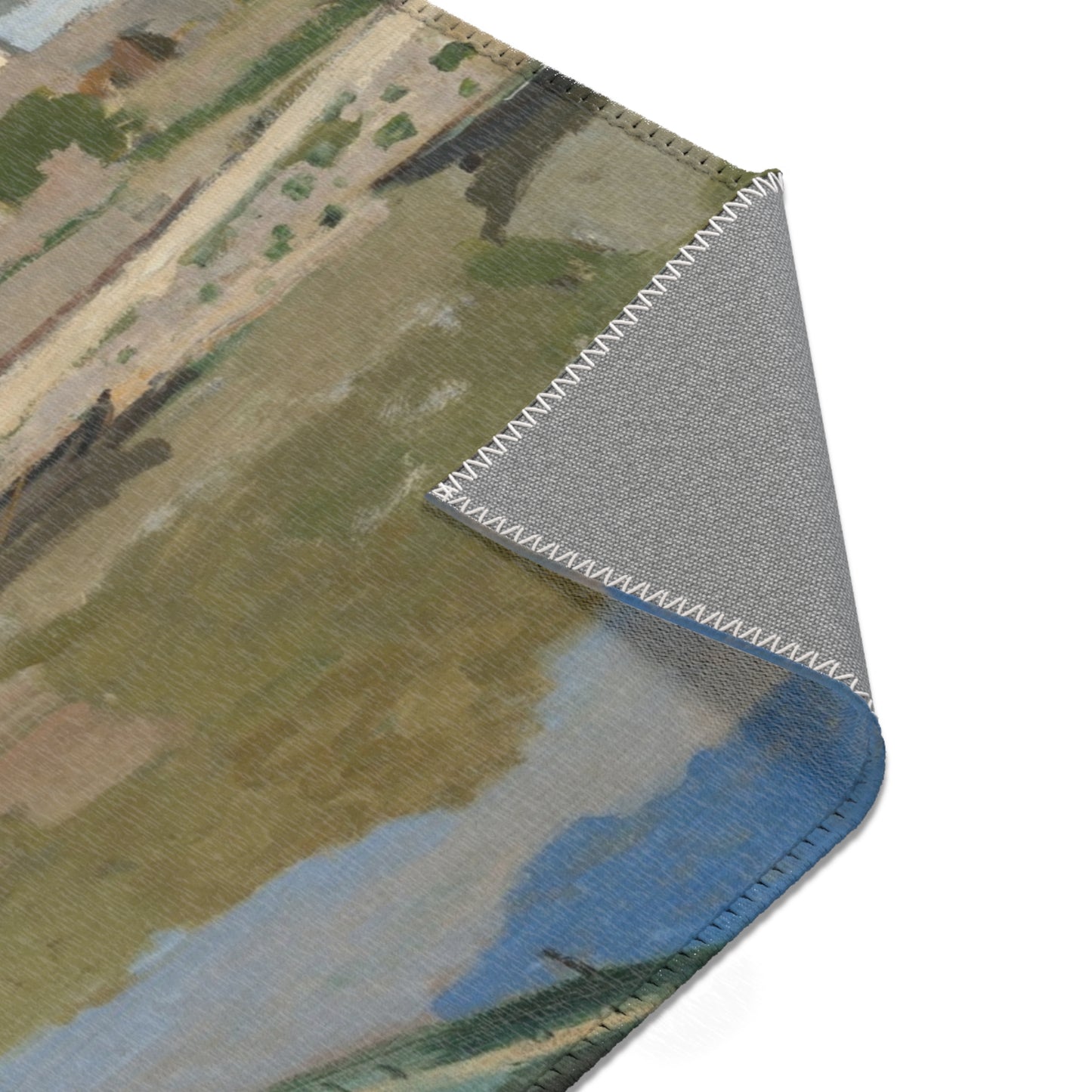 Claude Monet - On the Bank of the Seine, Bennecourt | Area Rug