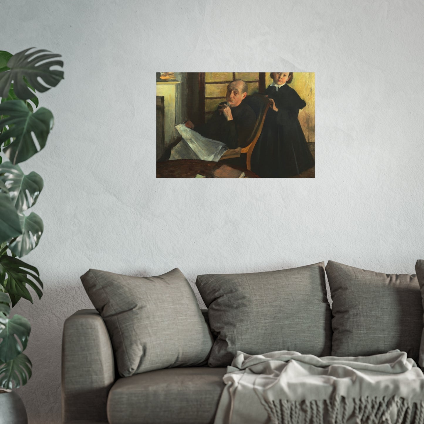 Hilaire Germain Edgar Degas - Henri Degas and His Niece Lucie Degas (The Artist's Uncle and Cousin) | Fine Art Poster