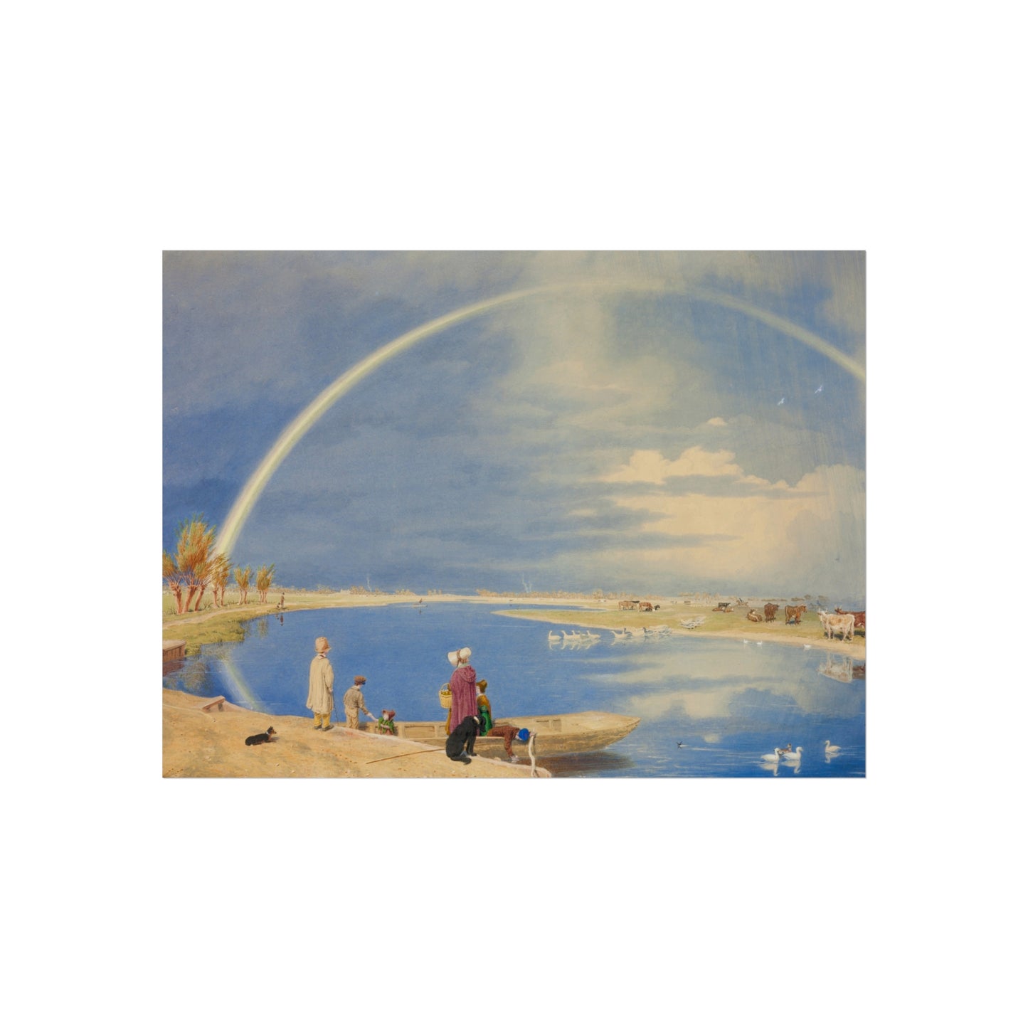 William Turner - An April Shower A View from Binsey Ferry Near Oxford, Looking Towards Port Meadow and Godstow | Fine Art Poster