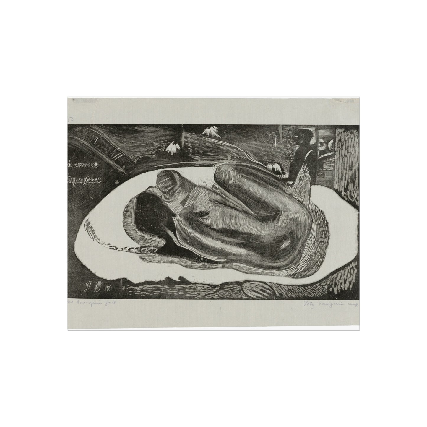 Paul Gauguin - Manao tupapau (She Thinks of the Ghost or The Ghost Thinks of Her), from the Noa Noa Suite | Fine Art Poster