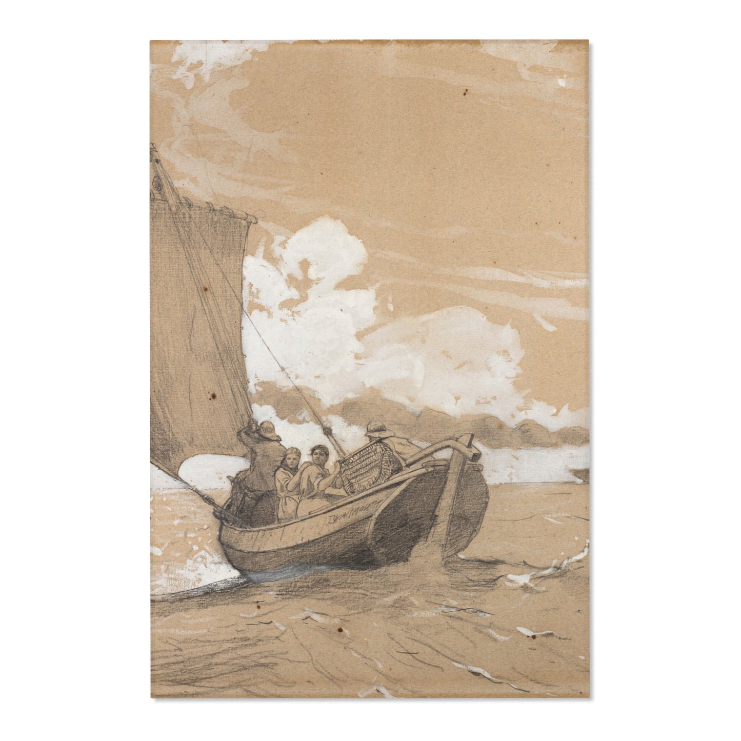 Winslow Homer - Fishing off Scarborough | Area Rug