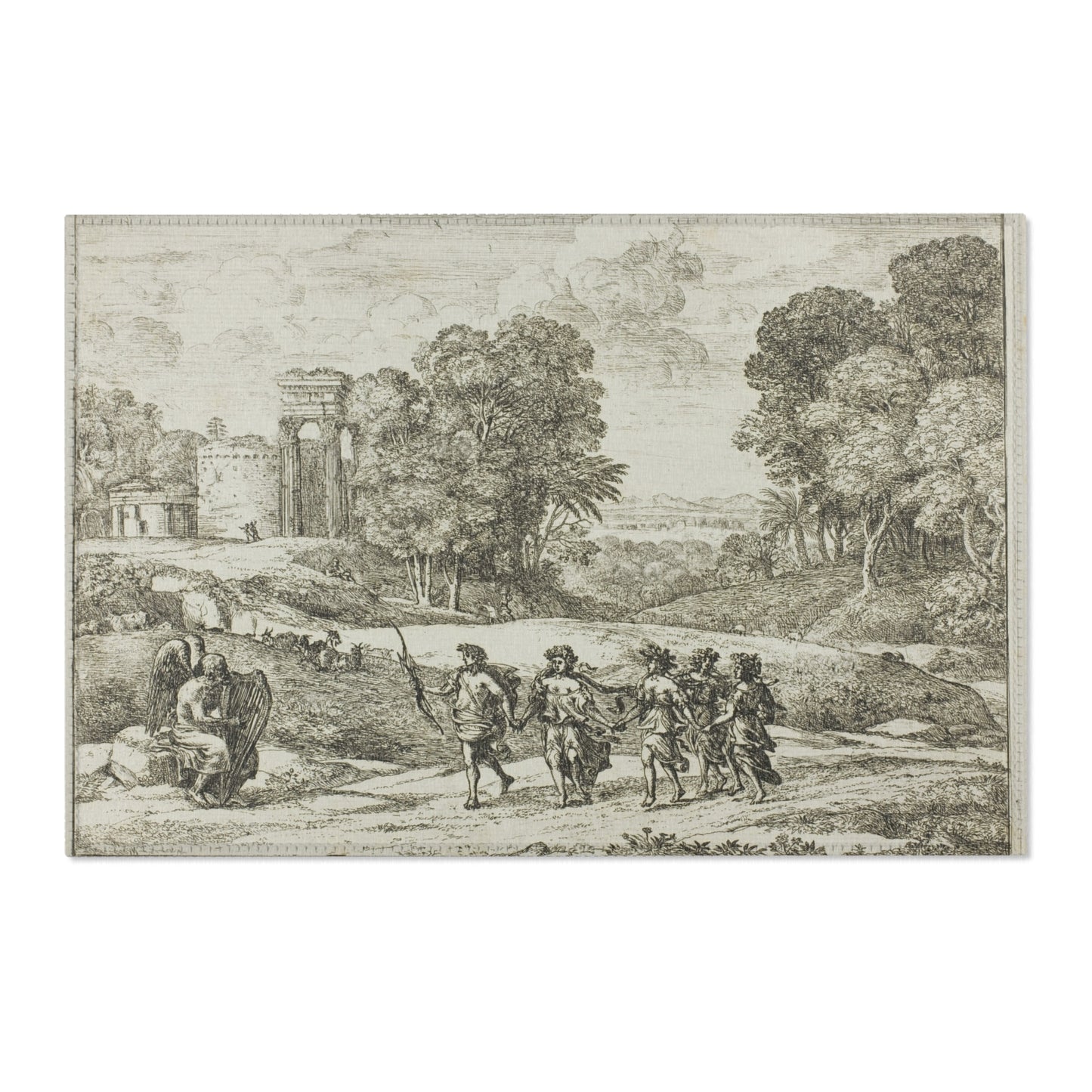 Claude Lorrain - Time, Apollo and the Seasons | Area Rug