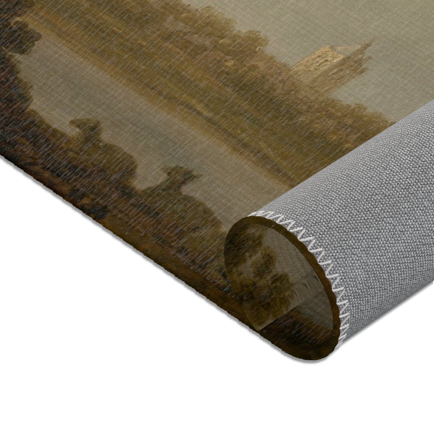 Aelbert Cuyp - A View of Vianen with a Herdsman and Cattle by a River | Area Rug