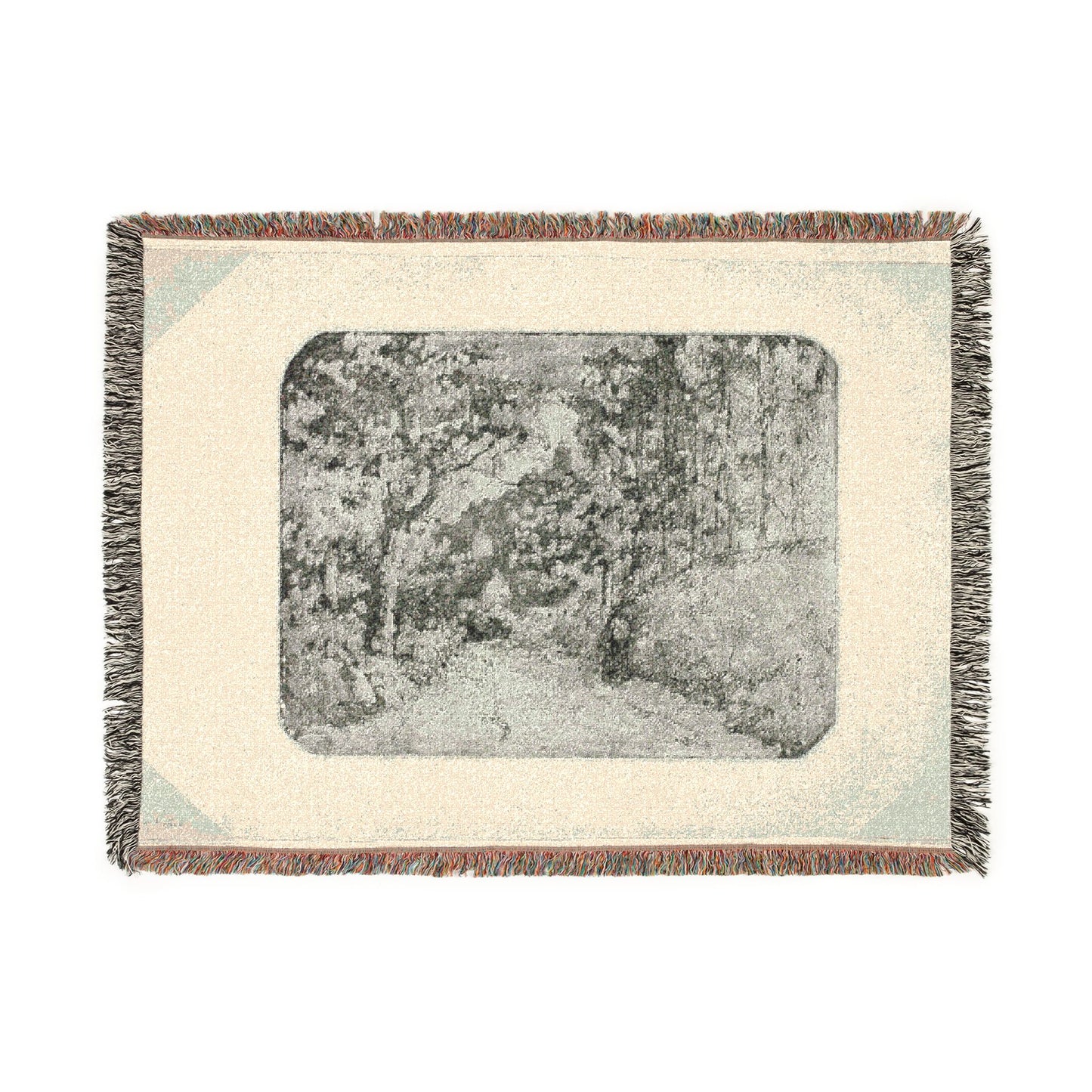Camille Pissarro - Wooded Lane at Pontoise | Tapestry Blanket